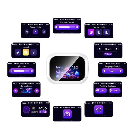 Беспроводные наушники HOCO EW79 Bright true wireless ANC touch screen, белый