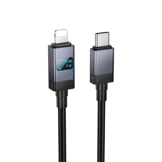 USB-C кабель HOCO X118 Type-C - Lightning, 1 метр, чорний