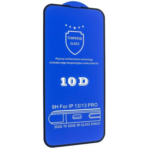 Захисне скло 10D для APPLE IPHONE 13 | 13 PRO 6,1" ЧОРНИЙ