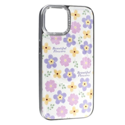 Накладка Cute Flowers Case with MagSafe для Apple iPhone 15 Milk