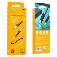 Кабель BOROFONE BL6 AUX jack 3.5 мм - jack 3.5 мм 1МЕТР ЖОВТИЙ