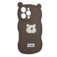 Силікон Hello Bear для Apple iPhone 15 Pro Brown