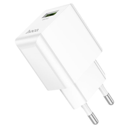 Мережевий зарядний пристрій HOCO C98A USB QC3.0, білий