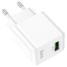Мережевий зарядний пристрій HOCO C98A USB QC3.0, білий