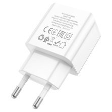 Мережевий зарядний пристрій HOCO C98A USB QC3.0, білий