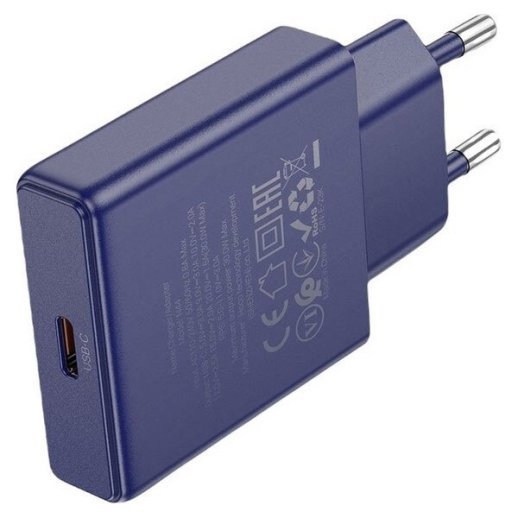 Мережевий зарядний пристрій HOCO N44 TYPE-C PD 30W, СИНІЙ