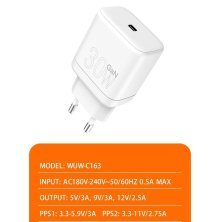 Мережевий зарядний пристрій WUW C163 GaN TYPE-C PD 30W