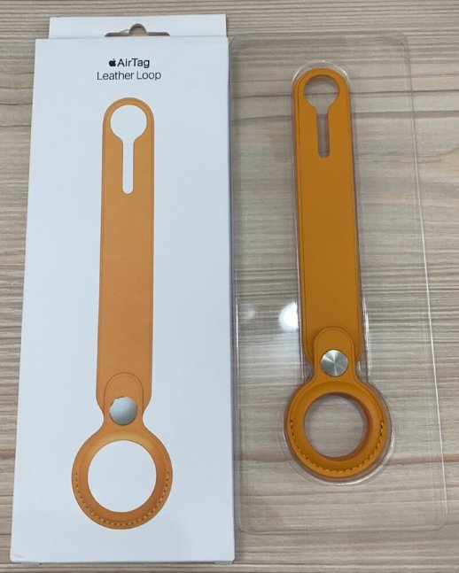 Airtag Leather Loop Yellow