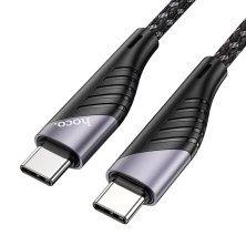 USB-C кабель HOCO U95 Freeway (Type-C to Type-C), PD 60 Вт, 1,5 м, нейлонова оплітка, чорний