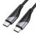 USB-C кабель HOCO U95 Freeway (Type-C to Type-C), PD 60 Вт, 1,5 м, нейлонова оплітка, чорний