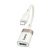Адаптер HOCO UA39A Crystal (Type-C - USB-A 3.0), OTG, прозорий корпус, абрикосовий