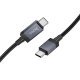USB-C кабель HOCO X118 Type-C - Type-C, 1 м, з дисплеєм, чорний