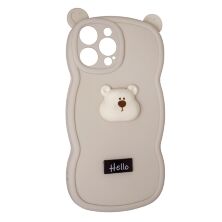 Силікон Hello Bear для Apple iPhone 15 Pro White