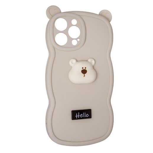 Силікон Hello Bear для Apple iPhone 15 Pro White