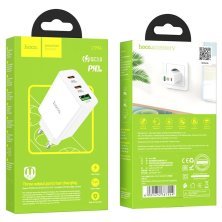 Мережевий зарядний пристрій HOCO C99A 2 TYPE-C PD 20W + USB QC 3.0