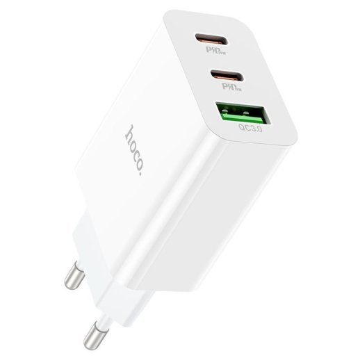 Мережевий зарядний пристрій HOCO C99A 2 TYPE-C PD 20W + USB QC 3.0
