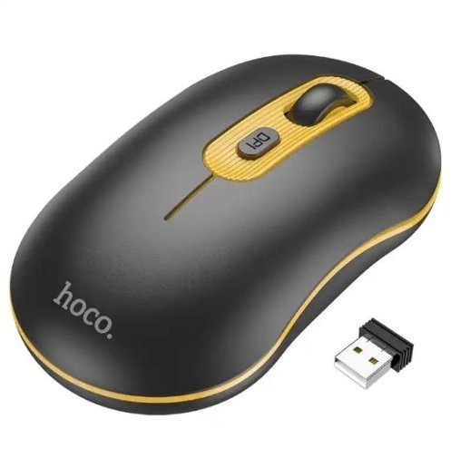 Мишка бездротова HOCO GM21, чорно-жовтий