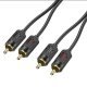 Аудіокабель HOCO UPA29 2 RCA штекери (male) на 2 RCA штекери (male), 1,50м, ЧОРНИЙ
