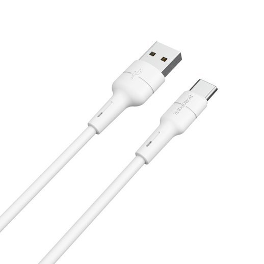 USB кабель BOROFONE BX30 USB - Type-C Silicone, 1 метр, білий