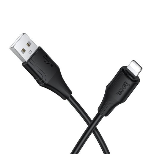 USB кабель HOCO X124 Silicone USB - Lightning, чорний