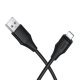 USB кабель HOCO X124 Silicone USB - Lightning, чорний