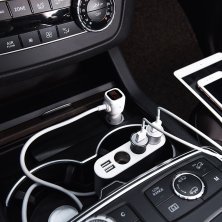Автомобільний зарядний пристрій HOCO Z13 LCD 3в1