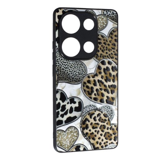 Накладка Fashion Mix для Xiaomi Redmi Note 13 Pro (4G) /Poco M6 Pro (4G) Leopard Hearts
