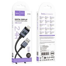 USB кабель HOCO X118 USB - Lightning, 1 метр, чорний