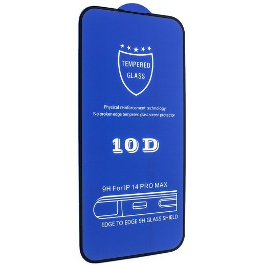 Захисне скло 10D для APPLE iPhone 14 PRO MAX | 15 PLUS | 16 PLUS ЧОРНИЙ