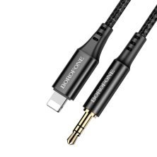 Кабель BOROFONE BL7 AUX Lightning - jack 3.5мм 1 МЕТР ЧОРНИЙ