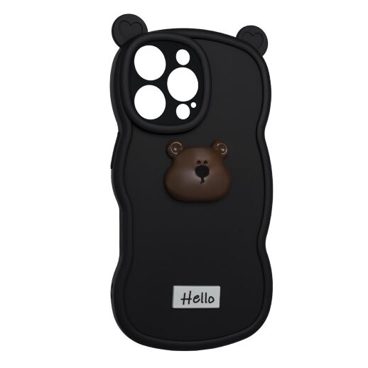 Силікон Hello Bear для Apple iPhone 15 Pro Max Black