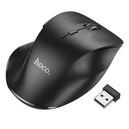Мишка бездротова HOCO GM24 Mystic six-button dual-mode, ЧОРНИЙ