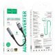 Перехідник HOCO LS36 зовнішня звукова карта TYPE-C - jack 3.5мм, 12 см, чорний