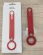 Airtag Leather Loop Red
