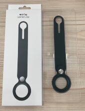 Airtag Leather Loop Red