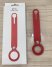 Airtag Leather Loop Red