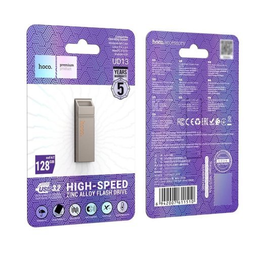 Флеш-память HOCO UD13 (USB3.2/128Gb) (серый)