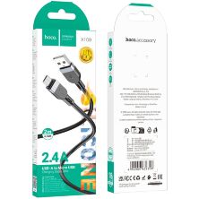 USB кабель HOCO X109 USB - micro USB SILICONE, 2 метри, чорний