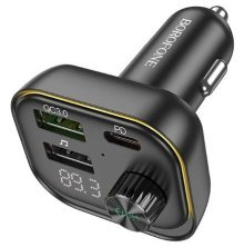 FM Модулятор BOROFONE BC54 з підтримкою швидкого заряджання QC3.0  Bluetooth / гучномовець