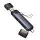 Картридер HOCO HB56 (USB/Type-C) 3in1 (серый)