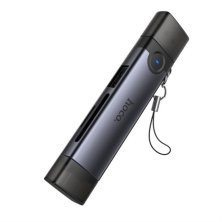 Картридер HOCO HB56 (USB/Type-C) 3in1 (серый)