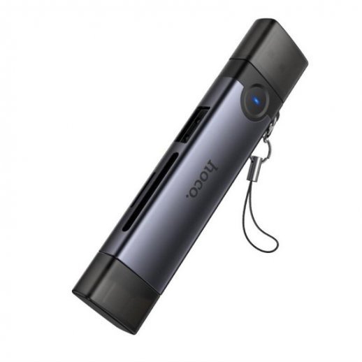 Картридер HOCO HB56 (USB/Type-C) 3in1 (серый)