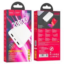 Power Bank HOCO J100A"High-ranking" 20000 mAh бiлий