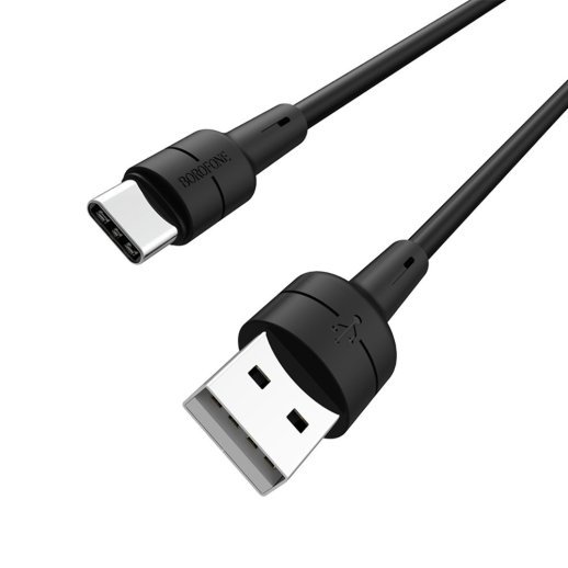 USB кабель BOROFONE BX30 USB - Type-C Silicone, 1 метр, чорний