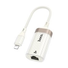 Адаптер HOCO UA41A Crystal (Lightning - RJ45), Ethernet 100 Mbps, абрикосовий