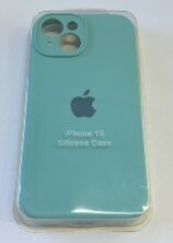 Чехол Silicone Case Copy Apple iPhone 15 Square Light Turquoise, 26