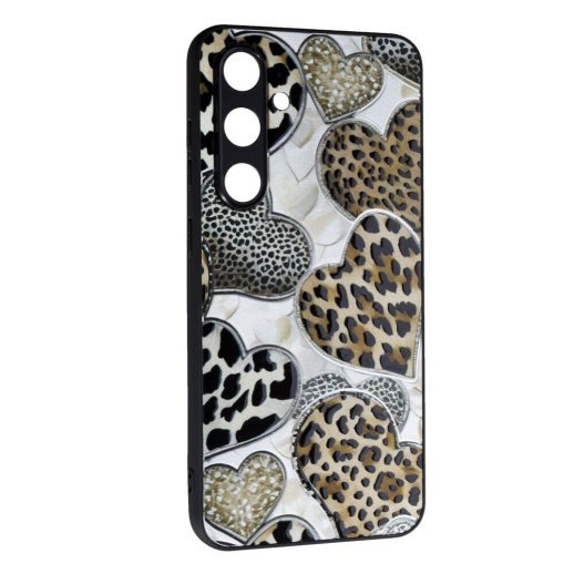 Накладка Fashion Mix для Samsung S24 FE Leopard Hearts