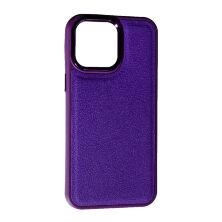 Накладка Leather Case для Apple iPhone 15 Pro Max Violet