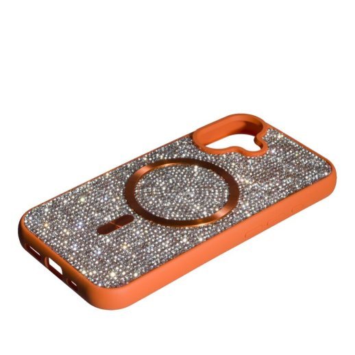 Накладка Diamond Magsafe для Apple iPhone 16 Orange