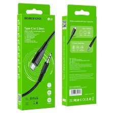 Кабель BOROFONE BL8 AUX TYPE-C - jack 3.5мм 1 МЕТР ЧОРНИЙ